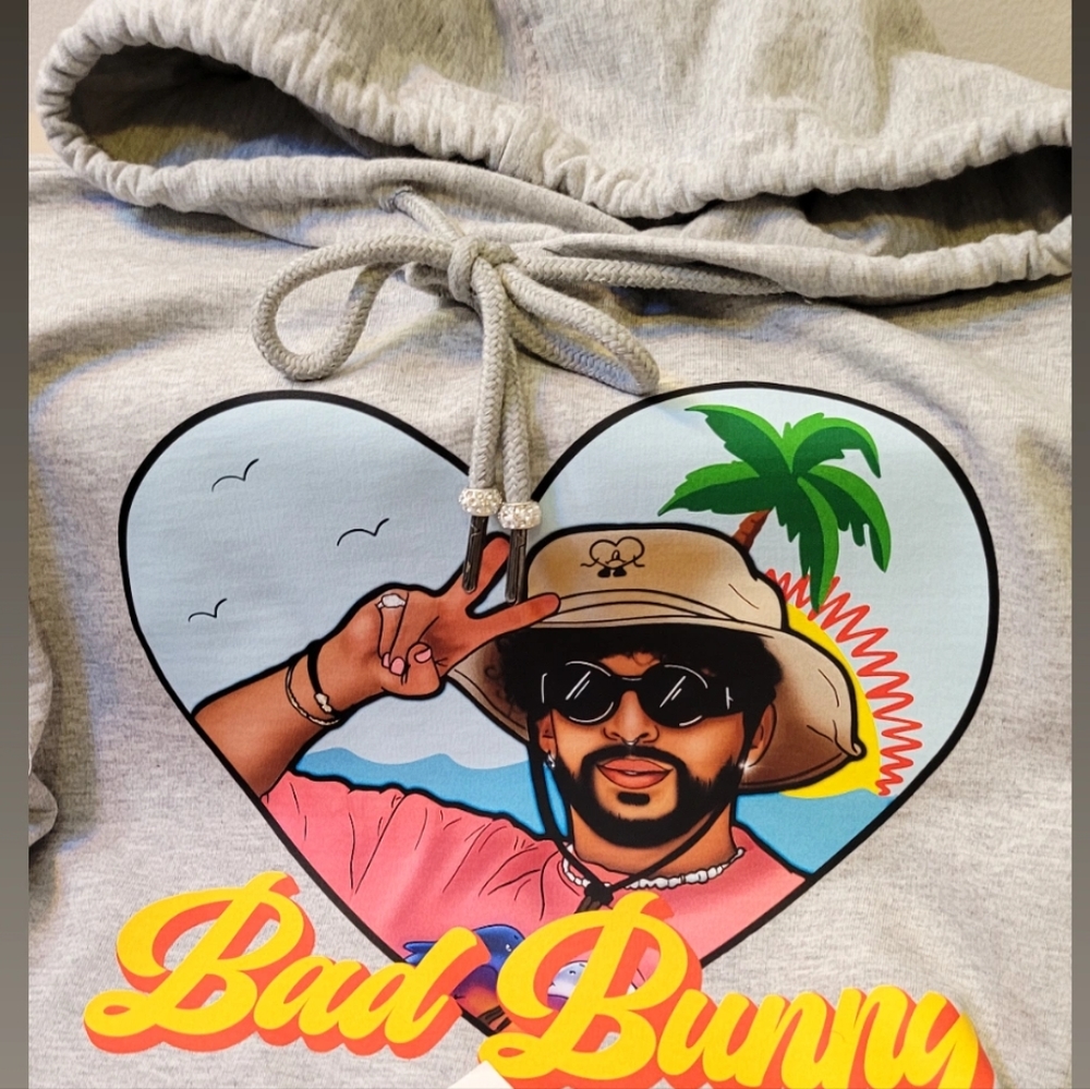 Bad Bunny Printed Hoodie